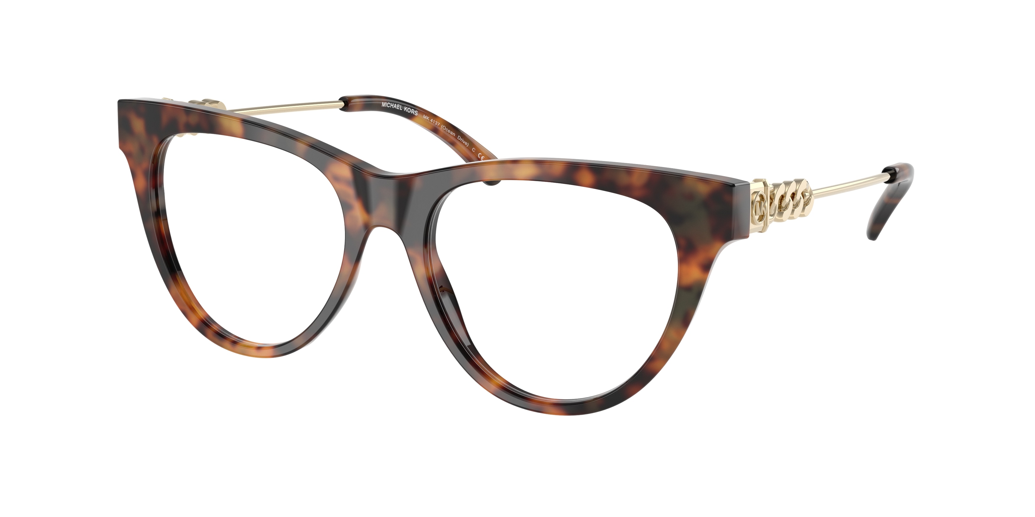Michael Kors Woman MK4137 OCEAN DRIVE 3904 Vista frames Acetate Turtle Transparent Cat Eye Normal-image